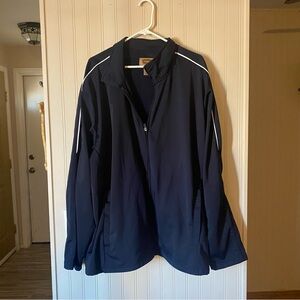 The Foundry Supply Co dark navy and white track jacket 3XL
